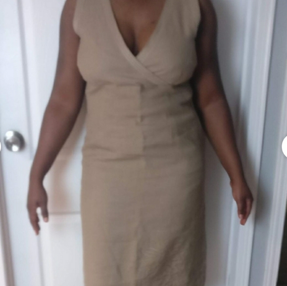 Lynn Cantin PREMIUM LINEN Basic Day Dress sz12 - Picture 2 of 4